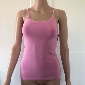 Steve Pink Shelf Bra Adjustable Straps Strappy Stretch Tank Top XS
